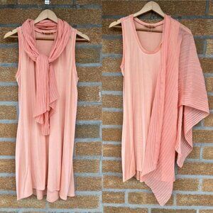 Alice + Olivia Slip  Peach Silk Dress large